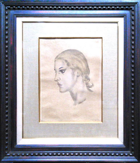 藤田嗣治　婦人像　1928年　絵画（銅版画）作品